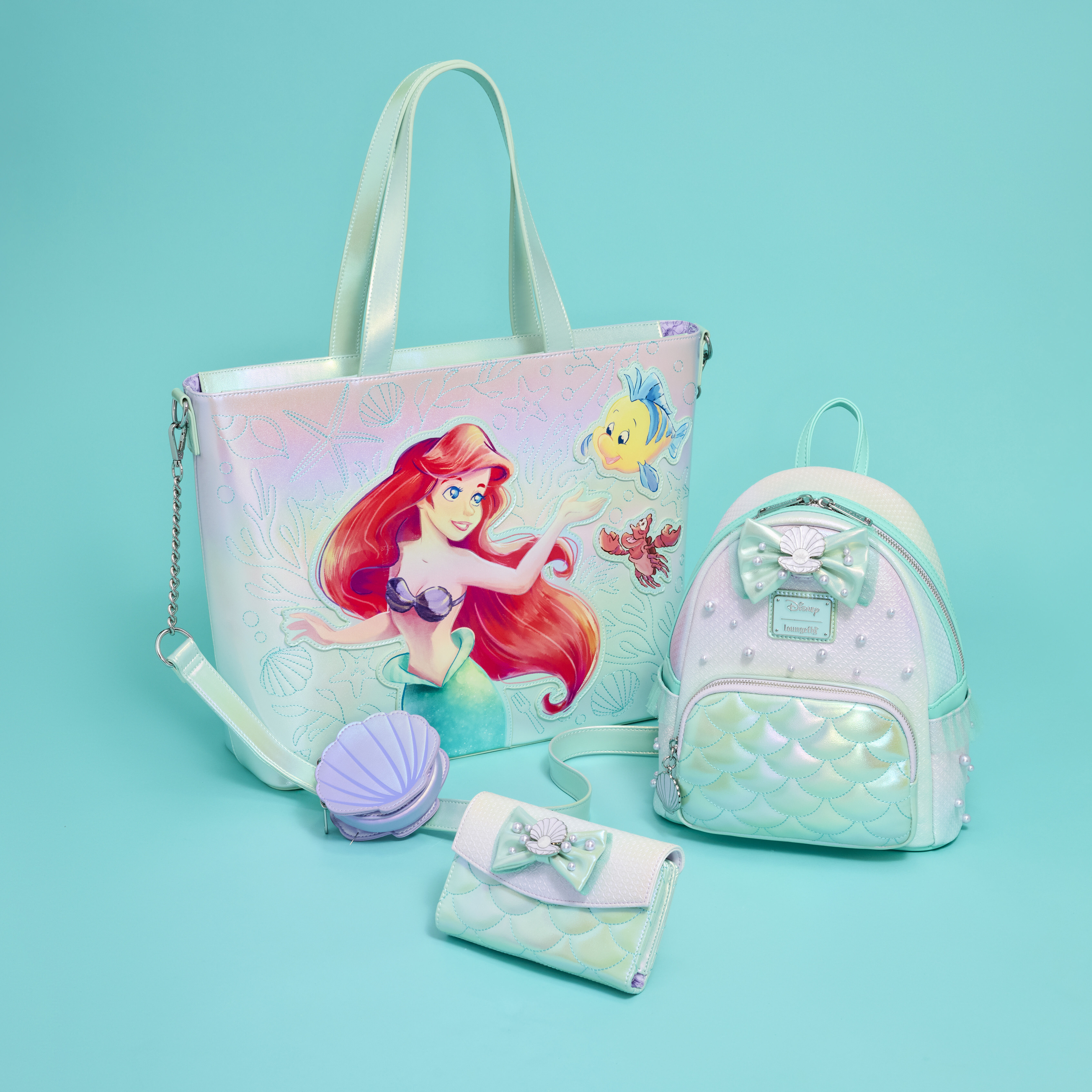 The Little Mermaid Iridescent Pearl Mini Backpack | Loungefly